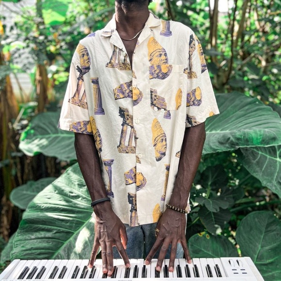 H&M Oversized Fit Cotton Short Sleeve Button Down - Picture 1 of 5